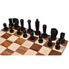RoyalChessMall-3.9" Berliner Modern Minimalist Chess Pieces Only Set- Weighted Ebonised