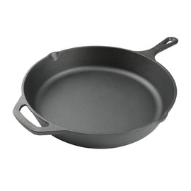 12 Inch Cast Iron Skillet, with Red Silicone Hot Handle Holder, Frying Pans, Heavy-Duty Pre-Seasoned Pan Cookware Set, For Frying, Saute, Cooking, Pizza & More, Black