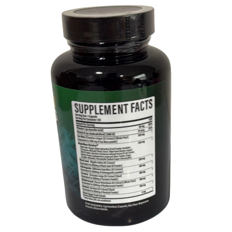 100% Pure Sea Moss 16-in-1 Extra Strength Capsules – Ashwagandha,