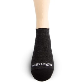 Calcetines de running hechos en Estados Unidos, lana merina, patrimonio de montaña, S11 Micro Weight Black, Large