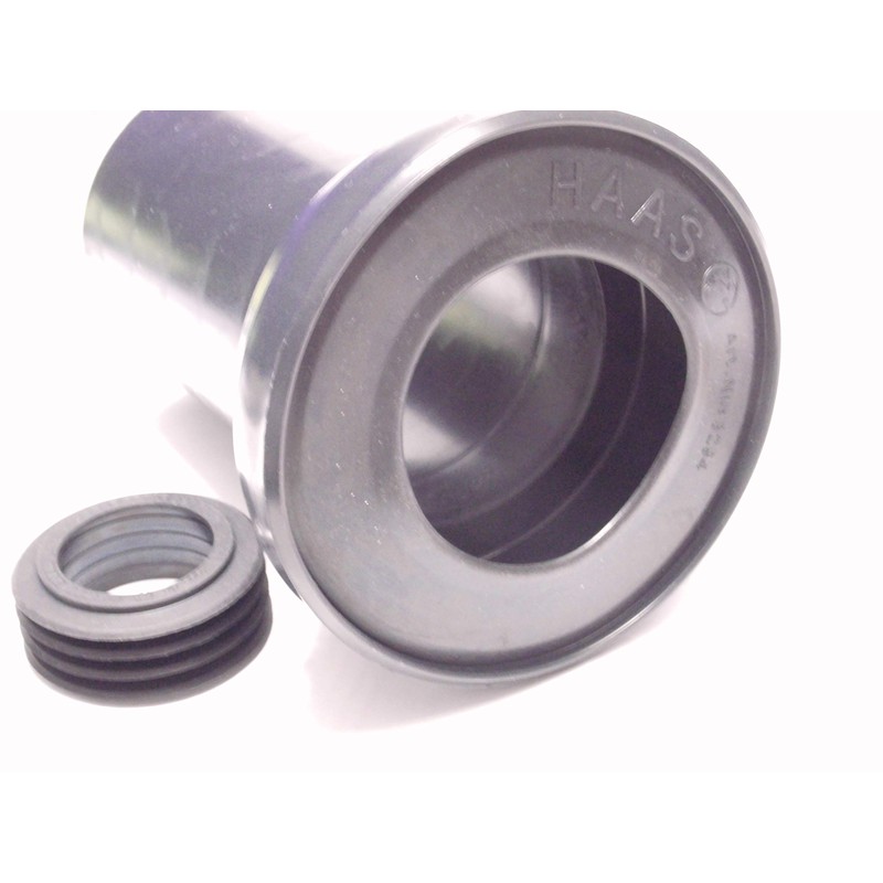Haas Wall-mounted Toilet Connection Fittings DN 90 with White Covers