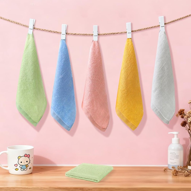 ALIIP Bamboo Face Cloths,6 Pack,30x30cm Reusable Cleansing Flannels