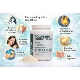 Colágeno Hidrolizado + Vitamina C | 500 Gr | Piel Cabello Sin Sabor