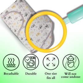 Miracle Blanket Swaddle Wrap - Boy, Girl, or Neutral Receiving Baby Blanket - Soft, Wearable Sleep Sack Essential for Newborns and Infants (Giraffes & Lions)