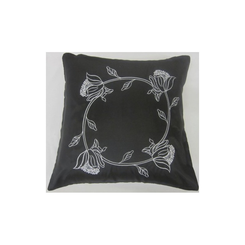 Black Cushion Cover - Tahiti - 18'' x 18''
