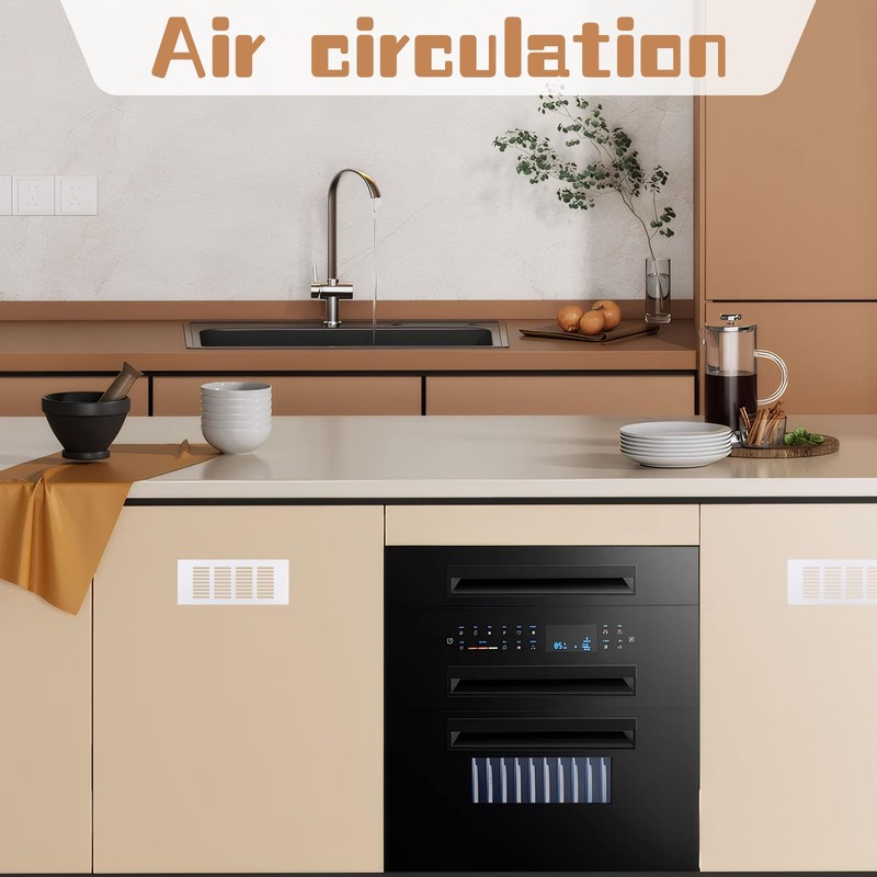 JUNRUCTH Versatile Air Vent Covers - Silver, 80mm x 200mm,