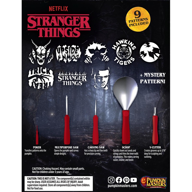 Pumpkin Masters Stranger Things Premium Pumpkin Carving Kit : Includes