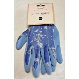 Laura Ashley All Weather Gloves Garden DRAGONFLY BLUE SIZE MEDIUM NIP