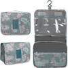 Hanging Toiletry Bag - Travel Portable Wash Bag Makeup Cosmetic Organizer for Women & Girls Waterproof Bathroom Shower Bag for Business Trip, Gym, Vacation & Household (Gray Flamingo)