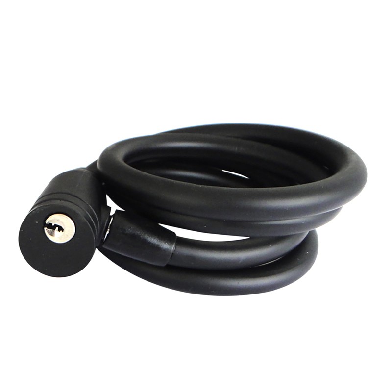 Benotto Candado Espiral 12x1200mm 2xLlaves Negro TY506