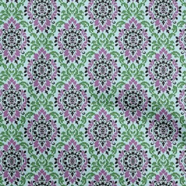 oneOone Velvet Light Blue Fabric Damask Quilting Supplies Print Sewing Fabric by The Yard 58 Inch Wide