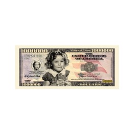 American Art Classics Shirley Temple Million Dollar Bill Comes in Collector Quality Currency Holder - Best Gift Or Keepsake for Shirley Temple Fans
