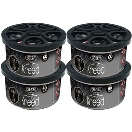 Flava Flava Couture Car Air Freshener Tin - Kreed (Pack of 4) - Strong, Odour Eliminating Designer Perfume Inspired Car Accessories ?C Premium Scented Air Freshener for Men or Women - Lasts 60 Days