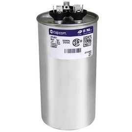 Carrier P291-8053RS - 80 + 5 uF MFD x 370 VAC Genteq Replacement Dual Capacitor Round # C3805R / 27L651
