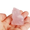 Hztyyier 1.38 inch Rose Quartz Carved Kitten Figures, Natural Crystal