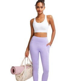 RUNNING GIRL White Sports Bras for Women,Crisscross Back High Support Sports Bra with Molded Cups(3080_White_L)