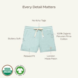 MON CHOU Relaxed Fit Pima Cotton Shorts for Women - 100% Organic Cotton, Luxuriously Soft Shorts with Pockets and Drawstring (Ivory, Small)