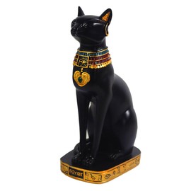 KiaoTime 9.5" Ancient Egypt Egyptian Cat Figurine, Goddess Bast Cat Pharaoh Figurine, Cat Statue, Collectible Figurine, Cat Sculpture Home Decor Statue