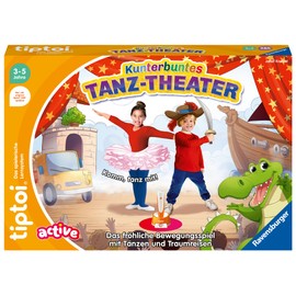 Ravensburger tiptoi® Active Game 00128, Colourful Dance Theatre, Movement Game from 3 Years