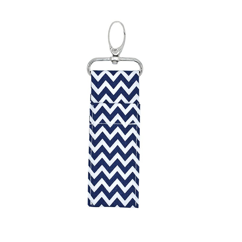 ANKROYU 6Color Lipstick Holder Keychain, Wave Pattern Lip Balm Chapstick