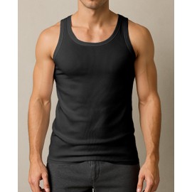 Andrew Scott Men's Cotton A-Shirt Tanks | 100% Cotton Tank Tops | Tag Free | Multi Packs-Colors