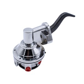 1 PC SHLPDFM Chrome Silver High Volume Mechanical Fuel Pump 6 PSI 1/4”NPT Inlet/Outlet 80 GPH Compatible with Pontiac 301 455 V8 Engine