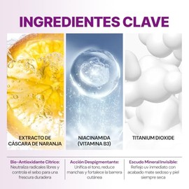 Protector Solar Sérum Seyoul Sun Ampoule Facial Niacinamida, Ácido Hialurónico y Extractos Naturales, Hidratación Ligera y Cuidado Diario 35 ml