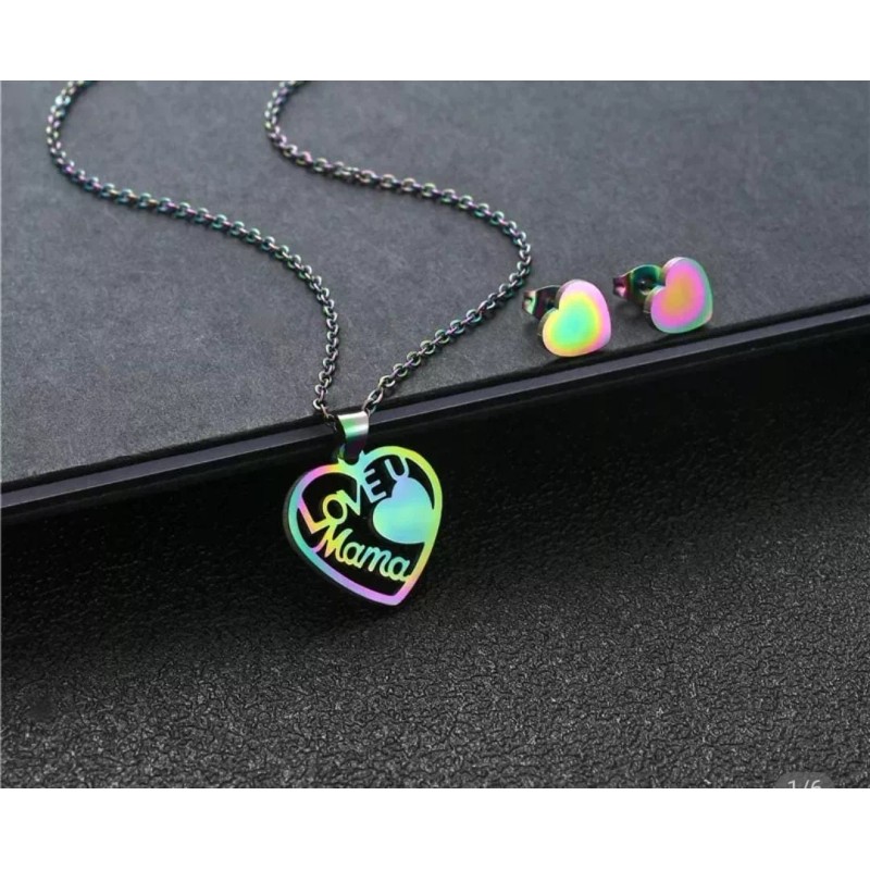 KH Set Collar Aretes Día De La Madre Mamá 10
