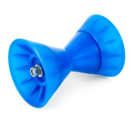 ORLANG 3 Inch Boat Trailer Roller Assembley, Bow Stop Bell Roller,Bow Stop for Boat Trailers Bow Roller with 1/2"" Shaft - Blue, GL-001