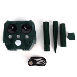 Ultrasonic Animal Repeller Solar Powered Mouse Repeller Expeller with 5 Gears for Outdoor Garden