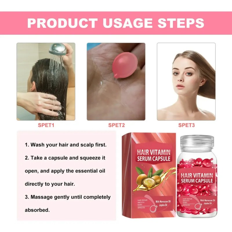 3 × Cápsulas Vitamina Sevich Smooth Silky Hair Quer Complex