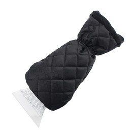 Alnicov Ice Scraper with Glove Snow Remover Waterproof Mitt Lined of Thick Fleece for Car Windscreen Windshield Window Auto Winter Tool