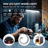 24W LED Magnetic Work Light, 2400 Lumen Flexible Gooseneck Work