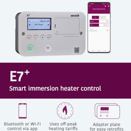 Secure E7+ Smart Immersion Heater Timer Control Bluetooth Replacement for Horstmann Electronic 7 Economy 7 Quartz