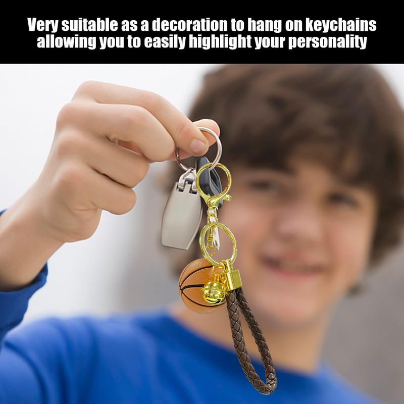 2 Pieces of Basketball Keychains, Creative Keychains, Bell Keychains, Backpack