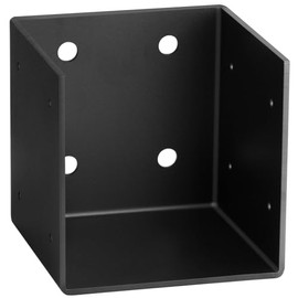 2 Pack 11 Gauge(3 mm Thick) Pergola Wall Mount Bracket for 6x6 Post,Inner Width:5-1/2" Joist Hanger,Black