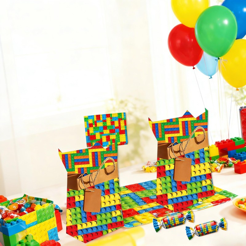 Building Block Wrapping Papers Blocks Wrap Paper Building Block Party
