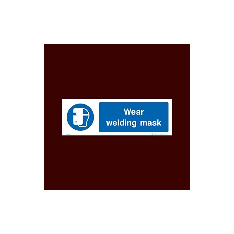 Wear welding mask Plastic Sign with double sided fixing tape