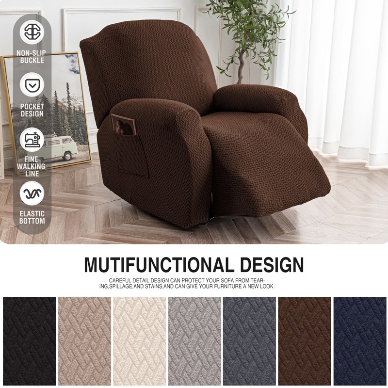 Genina Recliner Sofa Covers - Stretch Reclining Couch Covers with