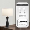 LIMIXI Bedside Lamps Set of 2, 3-Color Dimmable Black Metal