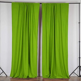 lovemyfabric 100% Polyester Window Curtain/Stage Backdrop Curtain/Photography Backdrop 58" Inch X 108" Inch (1, Lime Green)