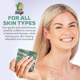 Age of Sage All Natural Bar Soap for Men - Cold Processed Vegan Soap w/Glycerin for Skin Care, Thanksgiving or Birthday Gifts for Men, Mountain Air, Single Bar