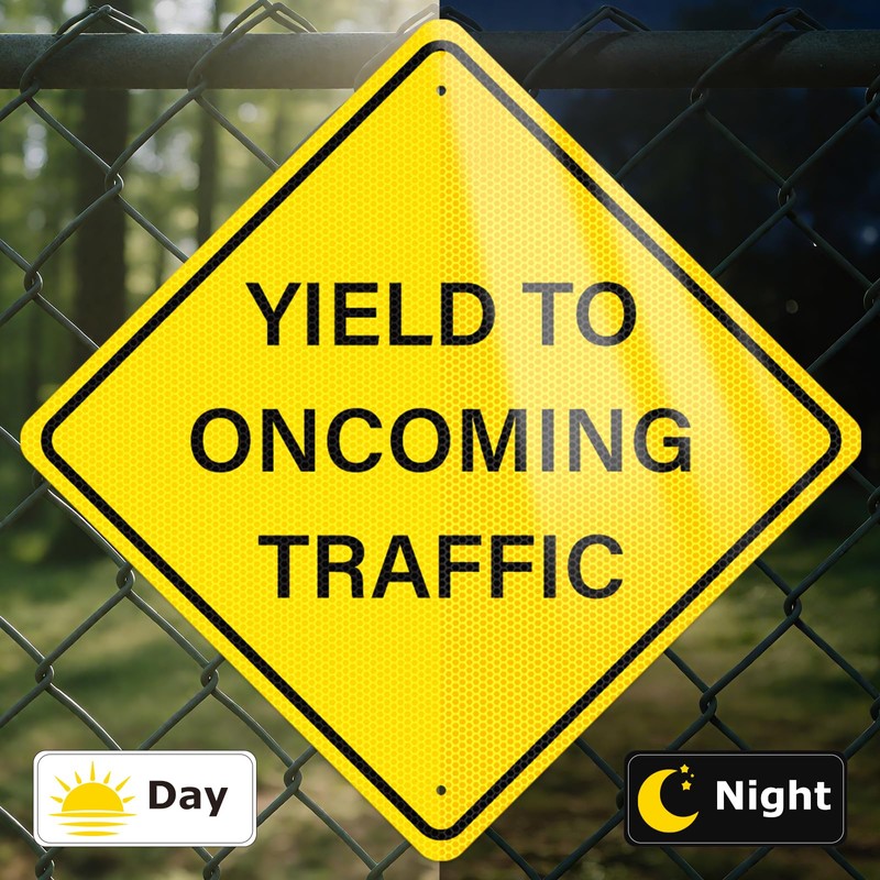 Anobell Yield to Oncoming Traffic Sign 24" × 24" Reflective