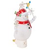 Snowman With Decorative Garland LED 7.75 Inch Acrylic Swivel Plug