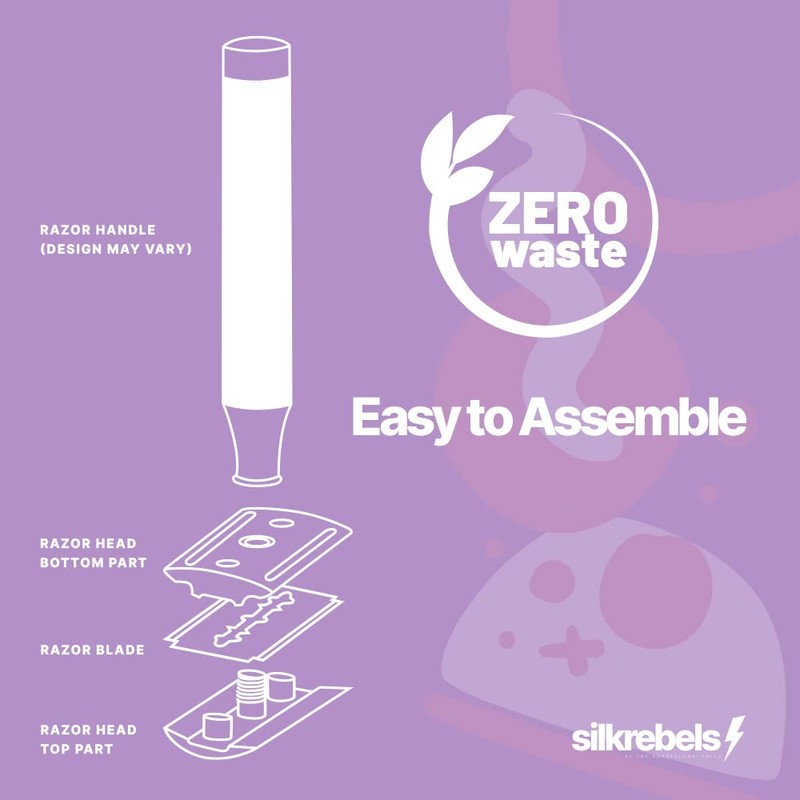 SilkRebels rasoio donna Riutilizzabile per depilazione with 5 tinsel Astra