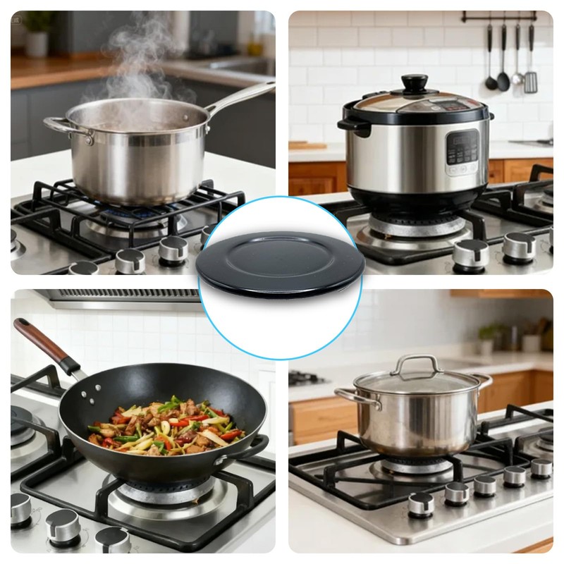 Gas Stove Burner Caps Set, 4PCS Cooker Hat Set Metal