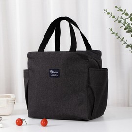 Lunch Bag, Lunch Bag, Cold Insulation, Thermal, Stylish, Ultra Lightweight, Small Cooler Bag, Lunch Bag, Foldable, Waterproof, Insulated, Office, Picnic, Convenient to Carry (Black)