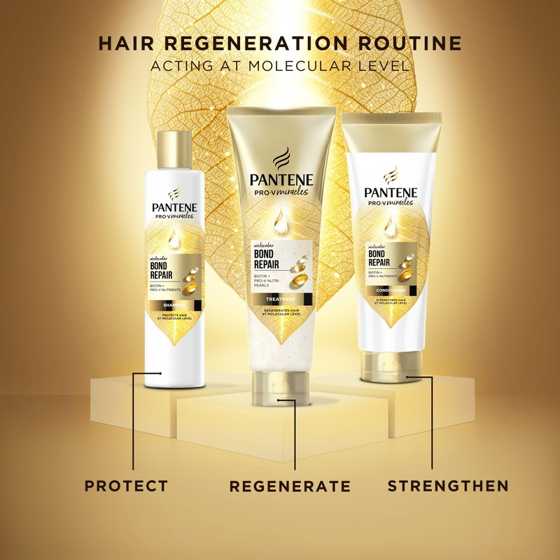 Pantene Molecular Bond Repair Gift Set: Shampoo, Conditioner, Treatment