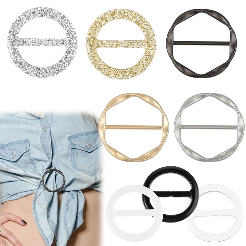 PEOVLVN 8 Pcs Shirt Ties Clips for Women, T Shirt