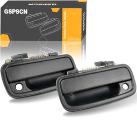 GSPSCN Front Driver & Passenger Exterior Door Handle Replacement for 1995-2004 Toyota Tacoma – Smooth Black – Direct OEM Fit 69220-35020, 69210-35020，91318,91319 – Durable, Easy Install